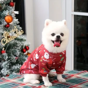 Christmas Pullover Dog Sweater Warm Holiday Outfit