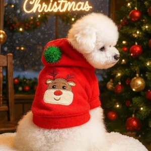 Christmas Elk Couple Dog Outfit Pullover Costume