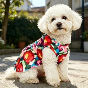Floral Graphic Pullover Dog Dress