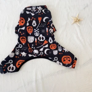 Halloween Skull Pumpkin Pet Pullover Bodysuit