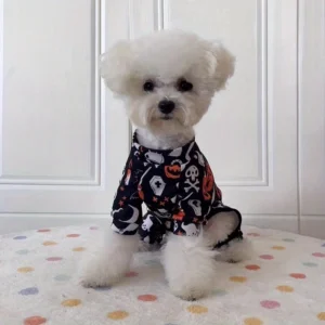 Halloween Skull Pumpkin Pet Pullover Bodysuit