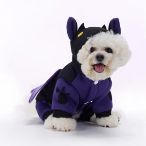 Black Bat Wing Dog Hoodie with Ears