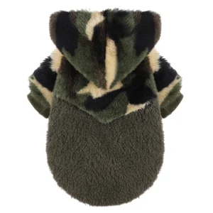 Fleece Plaid Hooded Dog Sweater