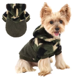 Fleece Plaid Hooded Dog Sweater