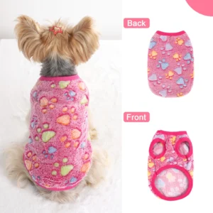Striped Hooded Dog Sweater Vest