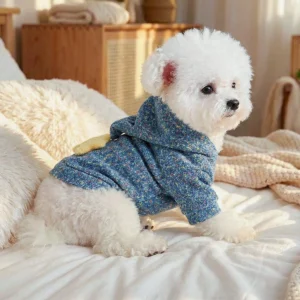 Yellow Star Hooded Dog Sweater