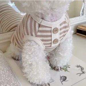 Thin Striped Dog Vest for Summer Wear