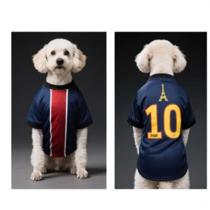 Short Sleeve Dog Soccer Jersey for Summer Wear