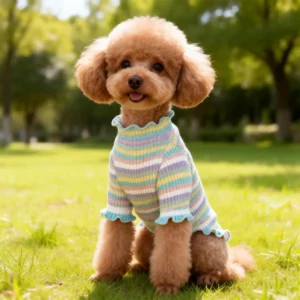 Wide Striped Elastic Dog T-Shirt