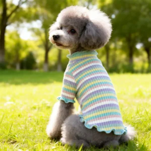 Wide Striped Elastic Dog T-Shirt