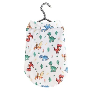 Cartoon Dinosaur Short Sleeve Dog Shirt